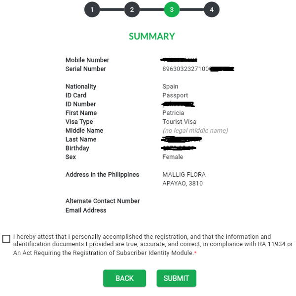 registrar sim smart Filipinas
