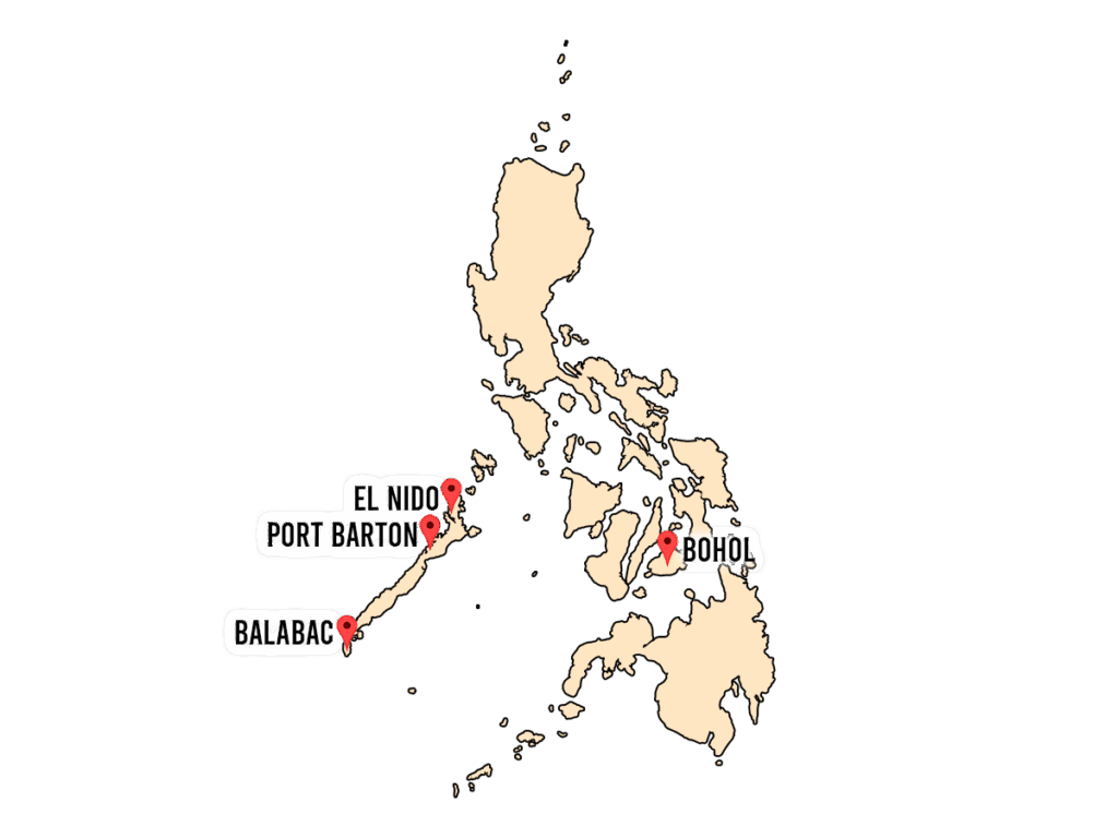 mapa viaje grupo Filipinas febrero 2026